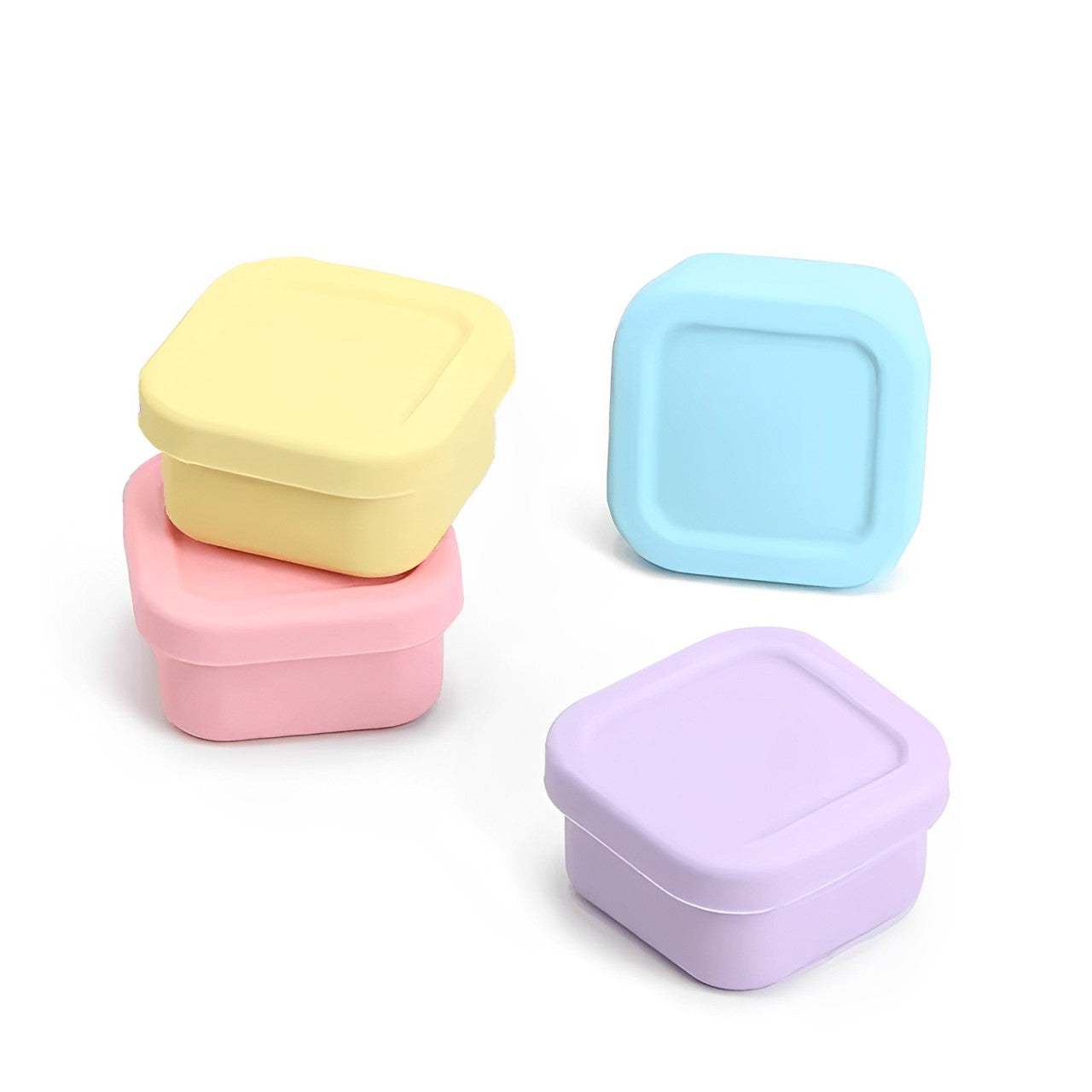 Silicakart Silicone Dip Boxes Set of 6 Lunch (Squre)