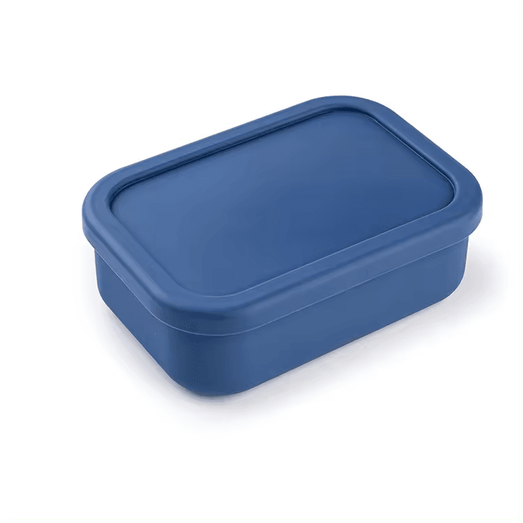 Silicakart Silicone Bento Boxes Medium-Blue (Rectangle)