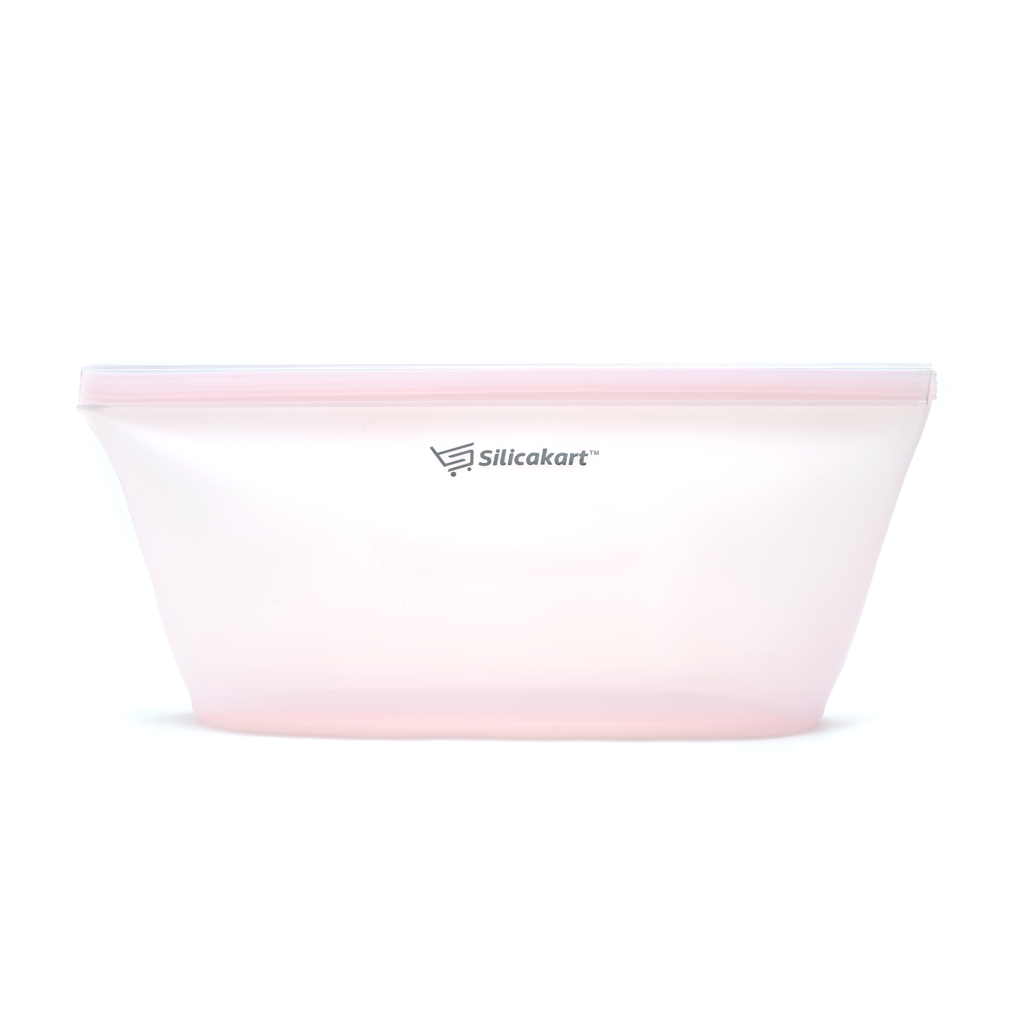 Silicakart Silicone Zip bag | Set of 8 (Pink)