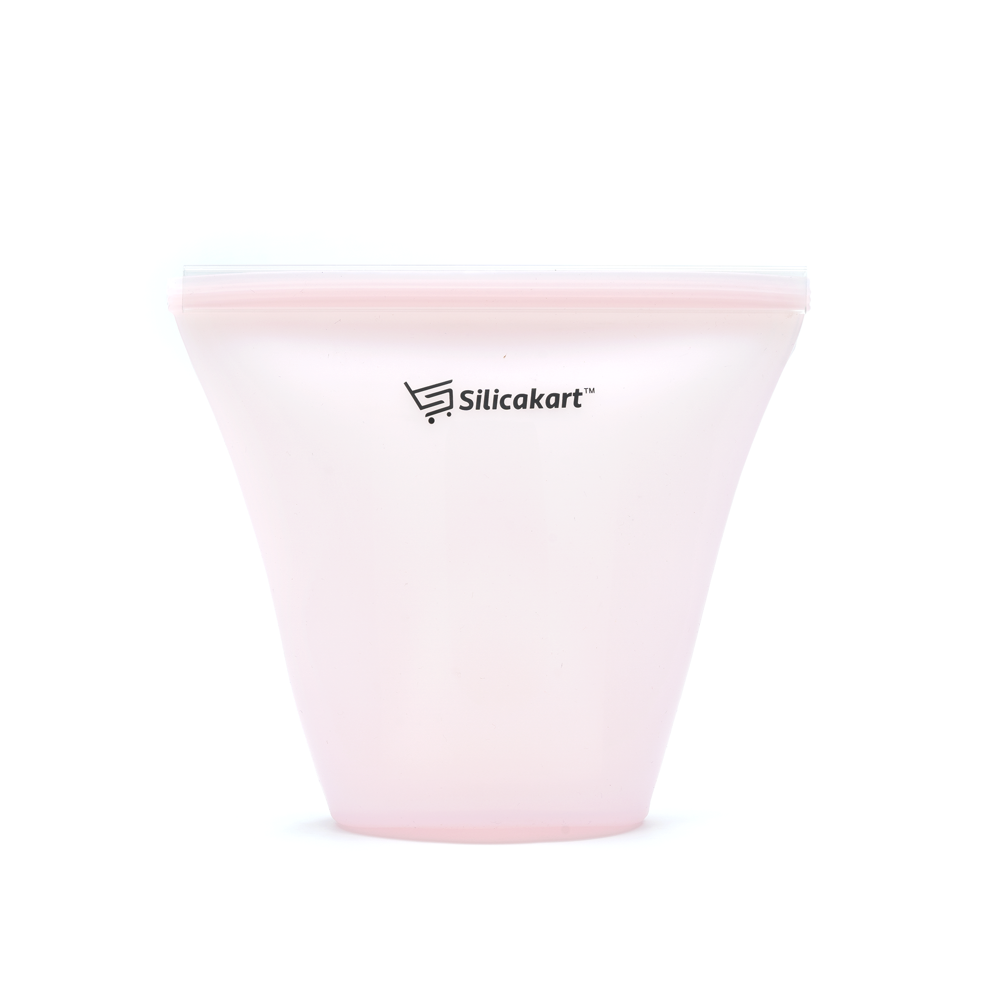 Silicakart Silicone Zip bag | Set of 8 (Pink)