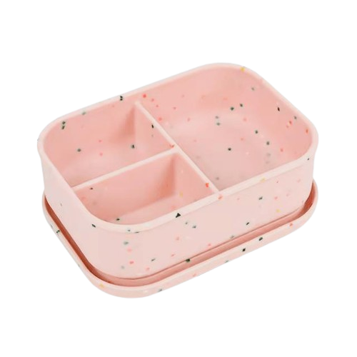 Silicakart Silicone Bento Boxes Marble Set of 3 (Rectangle)