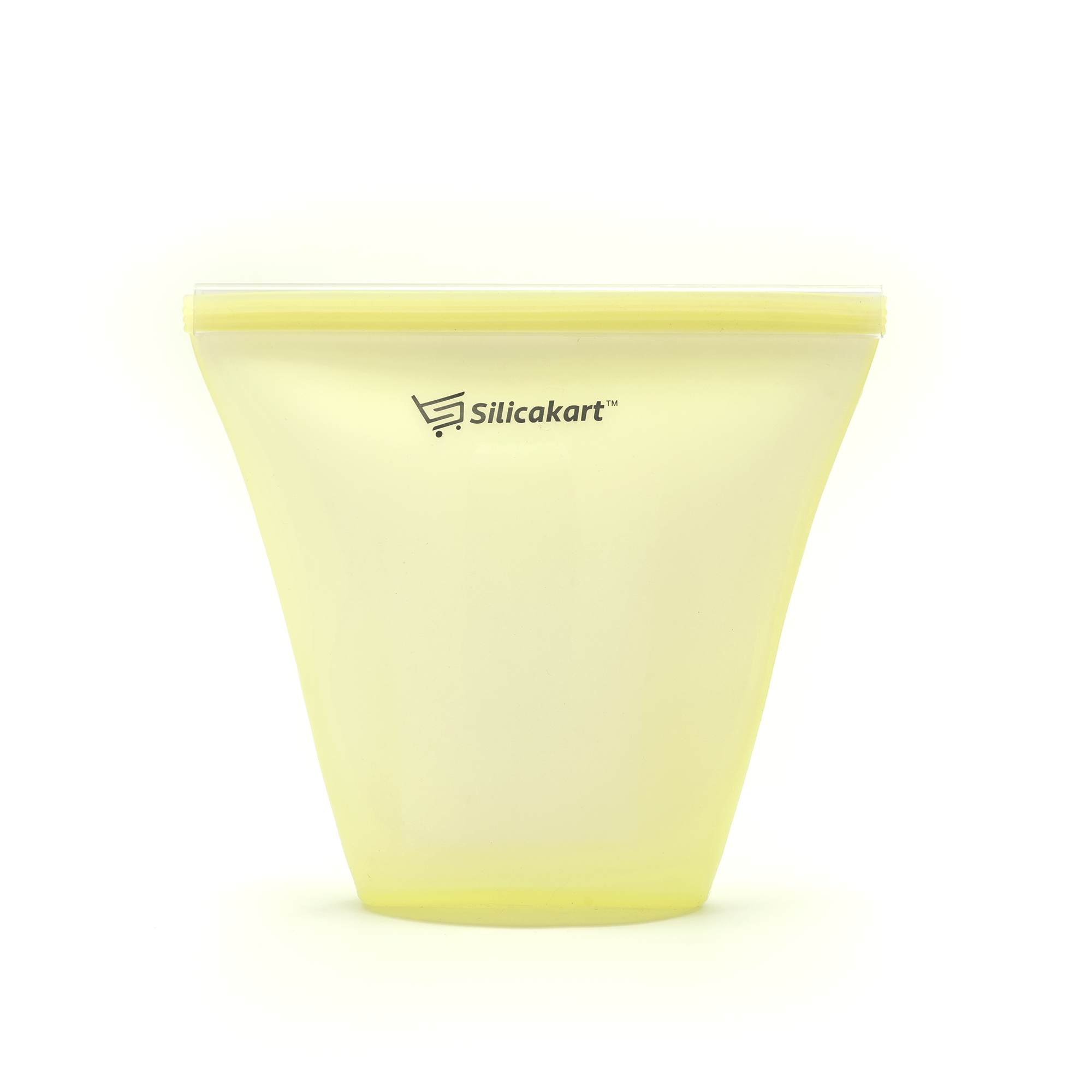 Silicakart Silicone Zip-bag  | Set of 8 (Yellow)